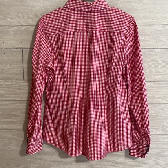 Tommy Hilfiger retro ruffle gingham fitted blouse. Size L ❤️ - Picture 4 of 8